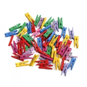 Dodes 100lü Renkli Ahşap Mandal Seti (2.5 cm)