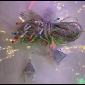 Dodes 10m 100 LED Damla Uçlu Kırmızı Işık (Şeffaf Kablo)