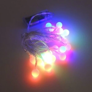 Dodes 3m 20 LED Beyaz Top RGB Işık (Pilli, 2 Kademeli)