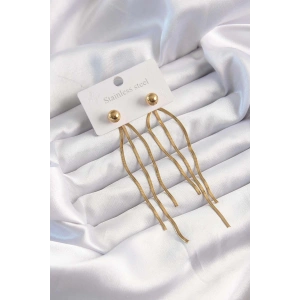 Dodes Dodes 316L Çelik Altın Renk İtalyan Model Topçuk Küpe TG27BKP9491