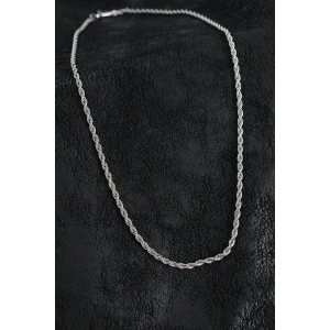 Dodes Dodes 316L Çelik Burgu Zincir Model Gümüş Renk Erkek Kolye TG27ERK1401