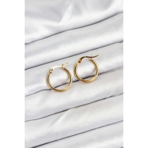 Dodes Dodes 316L Çelik Gold Renk 15 mm Halka Kadın Küpe TG27BKP11225