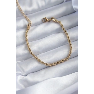 Dodes Dodes 316L Çelik Gold Renk Burgu Zincir Model Kadın Bileklik TG27BB5667