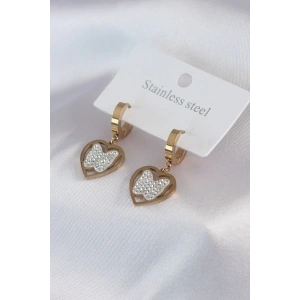 Dodes Dodes 316L Çelik Gold Renk Kelebek Model Zirkon Taş Detay Kadın Küpe TG27BKP7482