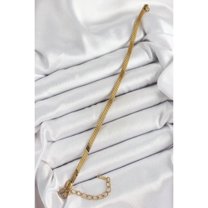 Dodes Dodes 316L Çelik Gold Renk Yassı Zincir Model Kadın Bileklik TG27BB7086