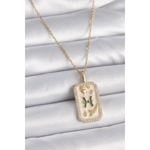 Dodes Dodes 316L Çelik Gold Renk Zincir Balık Burcu Zirkon Taşlı Kadın Kolye TG27BKO9463