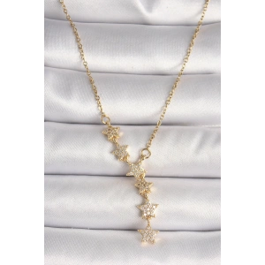 Dodes Dodes 316L Çelik Gold Renk Zincir Zirkon Taşlı Yıldız Model Kadın Kolye TG27BKO10041