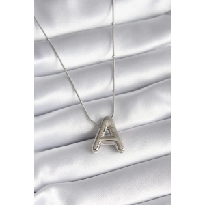 Dodes Dodes 316L Çelik Gümüş Renk Bubble A Harf Model Kadın Kolye TG27BKO8308