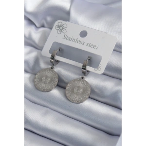 Dodes Dodes 316L Çelik Gümüş Renk İşleme Detay Kadın Küpe TG27BKP7929