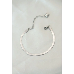 Dodes Dodes 316L Çelik Gümüş Renk İtalyan Zincirli Bileklik TG27BB4102