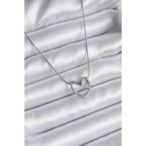 Dodes Dodes 316L Çelik Gümüş Renk Kalp Model Kadın Kolye TG27BKO8118