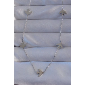 Dodes Dodes 316L Çelik Gümüş Renk Kuş Model Kolye TG27BKO8942