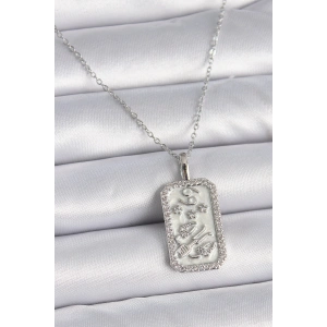 Dodes Dodes 316L Çelik Gümüş Renk Zincir Yengeç Burcu Zirkon Taşlı Kadın Kolye TG27BKO9448