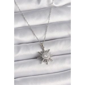 Dodes Dodes 316L Çelik Gümüş Renk Zincir Zirkon Taşlı Güneş Model Kadın Yüzük TG27BKO9562