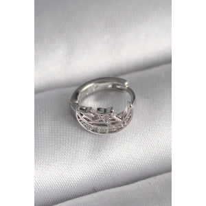Dodes Dodes 316L Çelik Gümüş Renk Zirkon Taşlı Ay Yıldız Model Tragus Piercing TG27PR1323