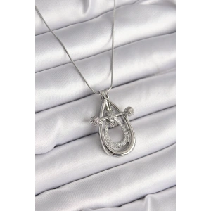 Dodes Dodes 316L Çelik Gümüş Renk Zirkon Taşlı Damla Model Kadın Kolye TG27BKO9606