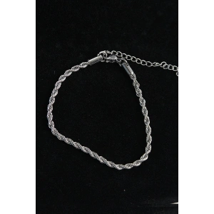 Dodes Dodes 316L Çelik Halat Model Gümüş Renk Erkek Bileklik TG27EB3742