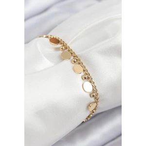 Dodes Dodes 316L Çelik Sıralı Pul Model Gold Renk Kadın Bileklik TG27BB7846