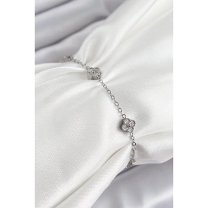 Dodes Dodes 316L Çelik Yonca Model Gümüş Renk Kadın Bileklik TG27BB7362