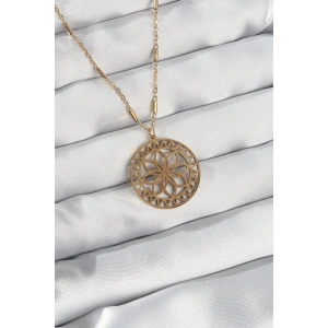 Dodes Dodes 316L Çelik Zincir Gold Renk Lotus Model Kolye TG27BKO8902