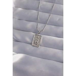 Dodes Dodes 316L Çelik Zincir Gümüş Renk Lazer İşlemeli Göz Figür Tarot Kolye TG27BKO9018