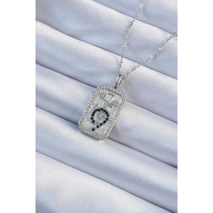 Dodes Dodes 316L Çelik Zincir Gümüş Renk Zirkon Taşlı Minimal Papatya Figürlü Tarot Kolye TG27BKO9224