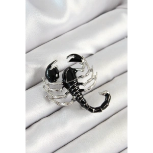 Dodes Dodes 3D Siyah Akrep Figürlü Gümüş Renk Kadın Broş TG27BR439