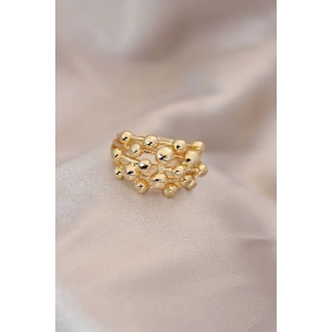 Dodes Dodes Ayarlamalı Gold Renk Metal Bombeli Boluncuk Model Yüzük TG27BYK2060