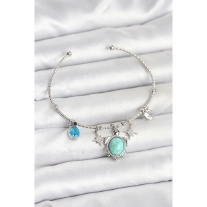 Dodes Dodes Caretta Caretta Charmlı Gümüş Renk Kadın Bileklik TG27BB8034