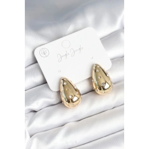 Dodes Dodes Damla Model Pirinç Gold Renk Kadın Küpe TG27BKP11289