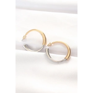 Dodes Dodes Pirinç Çift Renk Halka Küpe TG27BKP8887