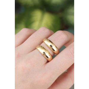 Dodes Dodes Pirinç Gold Renk Ayarlanabilir Şerit Yüzük TG27BYK3172