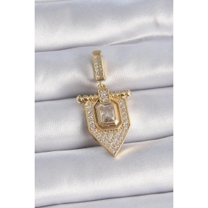 Dodes Dodes Pirinç Gold Renk Baget Zirkon Taşlı Ajda Charm TG27BC1011