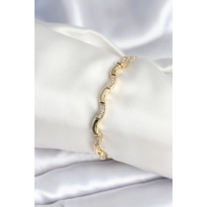 Dodes Dodes Pirinç Gold Renk Dalgalı Model Kadın Bileklik TG27BB7962