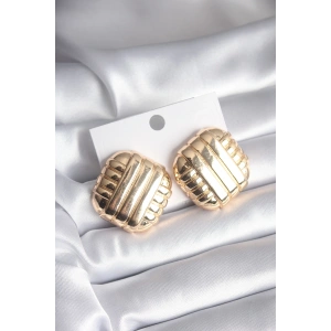 Dodes Dodes Pirinç Gold Renk İşleme Detay Kadın Küpe TG27BKP8403