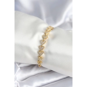 Dodes Dodes Pirinç Gold Renk Kalp Model Kadın Bileklik TG27BB7982