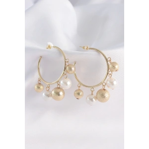 Dodes Dodes Pirinç Gold Renk Topçuk Model Halka Küpe TG27BKP8908