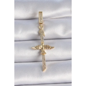 Dodes Dodes Pirinç Gold Renk Zirkon Taş Detaylı Elif Model Anka Kuşu Figür Ajda Charm TG27BC1013