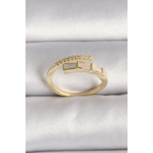 Dodes Dodes Pirinç Gold Renk Zirkon Taş Detaylı Yılan Model Ayarlanabilir Yüzük TG27BYK3539