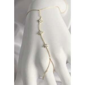 Dodes Dodes Pirinç Gold Renk Zirkon Taşl Yıldız Model Kadın Şahmeran TG27SN600