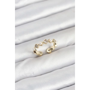 Dodes Dodes Pirinç Gold Renk Zirkon Taşlı İncili Kadın Yüzük TG27BYK3876