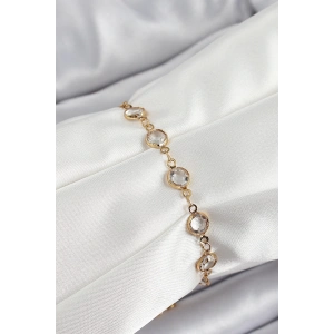 Dodes Dodes Pirinç Gold Renk Zirkon Taşlı Kadın Bileklik TG27BB7971