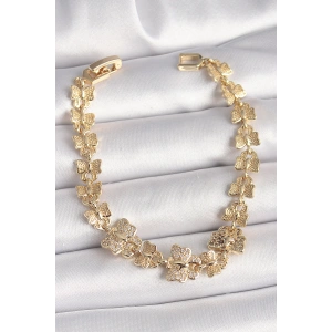 Dodes Dodes Pirinç Gold Renk Zirkon Taşlı Kelebek Model Zincir Kadın Bileklik TG27BB6834