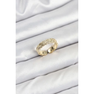 Dodes Dodes Pirinç Gold Renk Zirkon Taşlı Sırım Kadın Yüzük TG27BYK3846