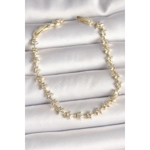 Dodes Dodes Pirinç Gold Renk Zirkon Taşlı Yıldız Model VIP Seri Kadın Bileklik TG27BB6880