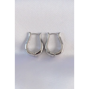 Dodes Dodes Pirinç Gümüş Renk İçi Boş Gül Küpe TG27BKP8977