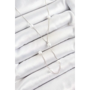 Dodes Dodes Pirinç İnci Figürlü Y Model Gümüş Renk Kadın Kolye TG27BKO10337