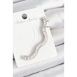 Dodes Dodes Pirinç Su Yolu Model Gümüş Renk Sağ Kıkırdak Küpe TG27BKP10986