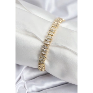 Dodes Dodes Pirinç VIP Seri Gold Renk Oval Sıralı Kadın Bileklik TG27BB7926