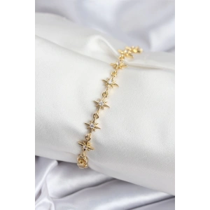 Dodes Dodes Pirinç VIP Seri Gold Renk Sıralı Kutup Yıldızı Kadın Bileklik TG27BB7927
